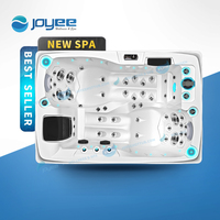 JOYEE Spa extérieur de luxe à 2 places, bain à remous haut de gamme en acrylique Aristech avec système de contrôle Gecko pour jardin