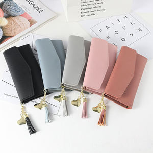 2022 New Long Style Hand Holding Trendy Heart-shaped Pendant Simple Fashion Multifunctional Lychee Pattern Ladies <b>Wallet</b> - Product Image 2