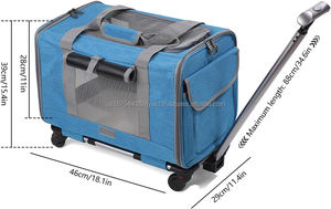 Bolsa de Transporte Plegable para Mascotas, Caja de Transporte para Perros y Gatos, Bolsa de Transporte con Ruedas Extraíbles y Asa - Product Image 4