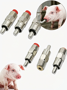 Offerta Speciale: Abbeveratoio a Capezzolo Corto 1/2 per Suini di Taglia Grande, Abbeveratoio Antischizzo in Acciaio Inossidabile per Suini Adulti, Facile da Installare per Bestiame - Product Image 2