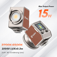 Lampe vidéo RGB de poche TOLIFO PL-15RGB, batterie rechargeable 18,4 Wh, lumière COB pour appareil photo, pour la photographie avec éléments magnétiques