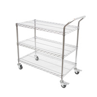 Leenol Acier au carbone SMD SMT ESD PCB Étagère à enrouleur Fil chromé Étagère de stockage Rack Chariot Chariot