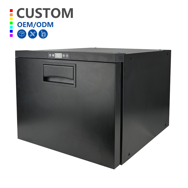 Factory Price Drawer Mini Fridge Wholesale Customizable Portable Refrigerator with LED for Vehicle