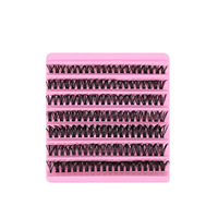 Kit de cils en éventail naturels 40D, cils en grappe segmentés, réutilisables, individuels, imperméables, en fibres de haute qualité, extensions de cils