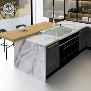Đầy đủ cơ thể in <span class=keywords><strong>Quartz</strong></span> slab grey tĩnh mạch nhà bếp benchtop nhân tạo thạch anh đá cẩm thạch bàn - Product Image 6