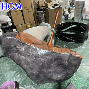 Escultura de Piedra Moderna y Abstracta <span class=keywords><strong>en</strong></span> Forma de Gota de Agua, como Pieza Decorativa Artística para la Entrada del Hotel - Product Image 5