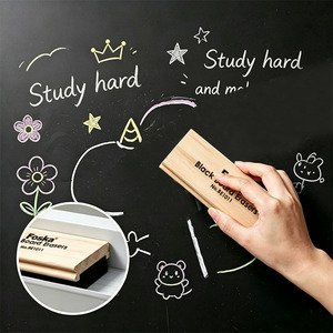 Foksa – Gomme à tableau en bois non magnétique à faible MOQ pour marqueurs, tableaux blancs et noirs, peinture, école, étudiants, enseignants - Product Image 4