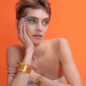 الأزياء والمجوهرات النحاس لوحة الذهب 18k المنسوجة سلسلة الحبل التبت شقرا التارو طبل سحر سوار الإسورة فتاة النساء - Product Image 2