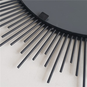 Noir Rond Mur <span class=keywords><strong>Miroir</strong></span> En Métal Rustique D'accent <span class=keywords><strong>Miroir</strong></span> Pour Salle De Bain, Entrée, Salle À Manger et Salon - Product Image 6