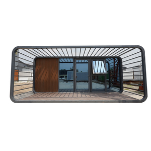 Moderna Cápsula de Descanso para Exteriores de <span class=keywords><strong>6m</strong></span>, Oficina, Estudio, Casa de Trabajo, Estructura de Acero Transpirable, Incluye Terraza en el Techo - Product Image 1