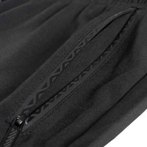<span class=keywords><strong>Pantalon</strong></span> de jogging décontracté pour <span class=keywords><strong>homme</strong></span> en soie glacée noire, séchage rapide, coupe ajustée, taille élastique avec cordon de serrage, poche latérale zippée, léger et respirant - Product Image 2