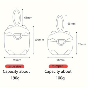 Boîte de stockage de lait pour bébé en gros Vente à chaud Conteneur portable de distributeur de lait en poudre pour bébé Boîte à collation divisée pour enfant Boîte à lait en poudre - Product Image 4