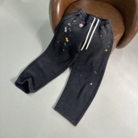Celana Jogger Kaki Lurus Bahan Tebal 370GSM Logo Kustom Vintage Distressed Batik Patch Pinggang Elastis Streetwear OEM
