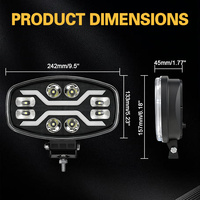 En stock, feux LED ovales blancs ambre 10 pouces 80W 12V 24V pour camion, feux de travail pour camion, feux de route 10 pouces pour camion et voiture