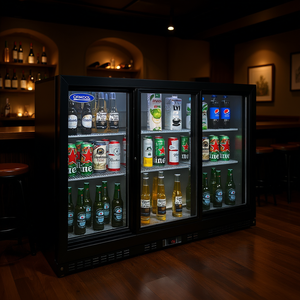 Refrigerador Comercial Orikoool de 53 Pulgadas para Bebidas, Enfriador de Barra Trasera con 3 Puertas de Vidrio, Capacidad de 11.3 Pies Cúbicos para Cerveza y Vino - Product Image 2