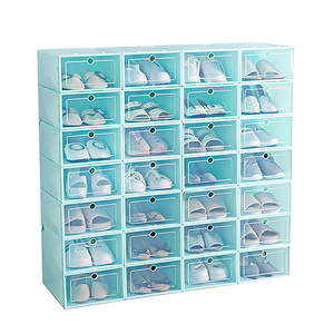 Plastic Shoe Organizer Box Stackable, 2020 New Design Container Plastic Shoe Box Display