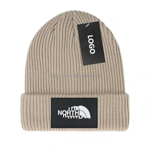 Venta caliente Unisex Invierno Logotipo personalizado Impresión digital Beanie Hat 100% Algodón Doble puño Gorra de viaje - Product Image 4
