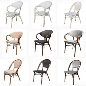 Chaises d'extérieur pour hôtel style français Bistrot rotin <span class=keywords><strong>restaurant</strong></span> chaises de <span class=keywords><strong>terrasse</strong></span> mobilier de salle à manger chaise parisienne - Product Image 2
