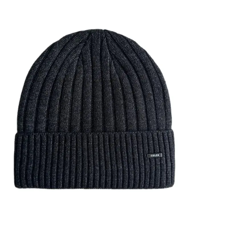 थोक खाली रंग शीतकालीन टोपी अपनी कंपनी टैग के साथ ऐक्रेलिक बुना हुआ कछुआ हुआ बीनी ऊन के अंदर