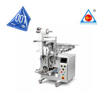 Machine d'emballage verticale économique pour sachets triangulaires, avec alimentation par chaîne à godets, pour sachets de préservatifs, idéale pour les petites entreprises