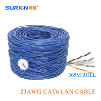 UTP FTP kabel Lan SFTP Cat5e Cat6 Cat6A kotak kabel komunikasi 305m kabel UTP Cat 6 kualitas tinggi