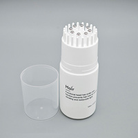 Bouteilles en plastique personnalisées de 100 ml, blanches mates, pour soins du cuir chevelu, contenants cosmétiques vides avec bille roulante