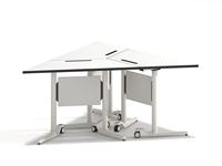 Table de conférence et de formation multifonctionnelle moderne, bureau de direction pliable et mobile avec roulettes