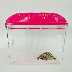 Tanque de peixes transparente de plástico, pequena caixa de peixinho portátil anti-queda para desktop, mini tanque de peixes doméstico para jardim - Product Image 6