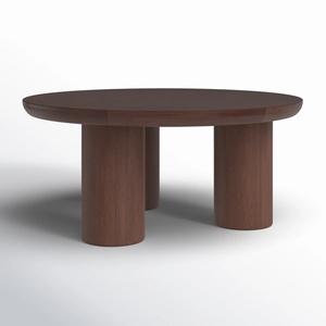 Tavolino da Caffè <span class=keywords><strong>in</strong></span> Legno Moderno Vintage Stile Wabi Sabi per Casa, Ristorante, Hotel, Soggiorno, Scuola con Gambe a Pilastro, Design Innovativo - Product Image 2