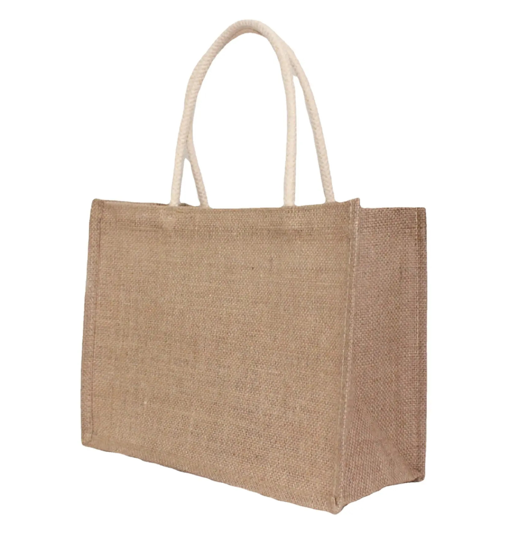 Özelleştirilmiş çeşitli boyutları çuval çuval çanta sadelik pamuk halat alışveriş çantası