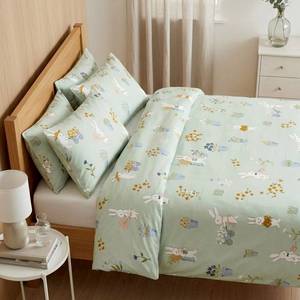 เทนเซล ™   ปลอกผ้านวมไลโอเซลล์ 220x240 ซม. ลายดอกไม้สีเขียวพิมพ์ลายกระต่าย ปลอกผ้านวมนุ่มสบาย - Product Image 2