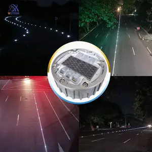 Penanda jalan mata kucing reflektif Led tenaga surya Aluminium kancing jalan Led titik Tanche Aluminium kancing Jalan tenaga surya