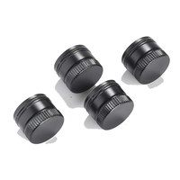 Prix de gros Bouchons de bouteilles en aluminium de couleur noire 31.5*24mm Logos Imprimé Bouchon verseur en plastique d'huile d'olive