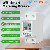 EPEPRO Smart Life Mini Compteur d'Électricité 1P 63A 110V/220V Disjoncteur 6kA MCB Certifié avec Télécommande WiFi