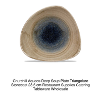 Assiette creuse triangulaire Aqueos 23,5 cm Churchill Stonecast -12