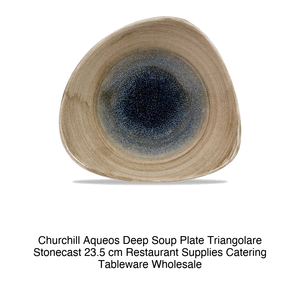 Assiette creuse triangulaire Aqueos 23,5 cm Churchill Stonecast -12 - Product Image 2