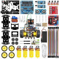 Kit de démarrage de programmation C/C++ open source DIY pour voiture robot 4x4 ESP32 avec évitement d'obstacles intelligent, compatible ArduIDE, pour l'éducation STEM