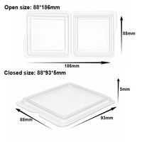 Boîte de rangement esthétique transparente anti-poussière pour patchs anti-acné en PET, étui blister professionnel pour produits cosmétiques