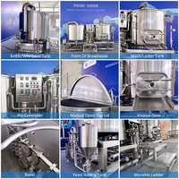 Meilleure vente, équipement de brassage de bière 5bbl 10bbl 15bbl 20bbl pour brasserie en acier inoxydable 304 équipement de brassage de bière