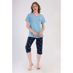 Combinaison de nuit ovale à manches courtes et col rond pour femme, taille XXL - Product Image 1