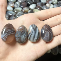 Guérison du Botswana Agate Pendentif 30mm Collier en pierre spirituelle Cristal de larme naturel pour l'équilibre énergétique pour cadeau pour tous les âges