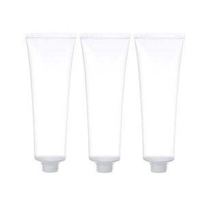wholesale transparent empty plastic tubes transparent soft pack plastic tube cap