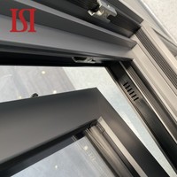 Ventanas Abatibles de Balcón con Marco de Aleación de Aluminio Personalizado HENNISSY, Ventana de Vidrio con Rotura de Puente Térmico y Sistema de Sellado Exterior