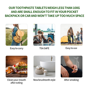 Tùy chỉnh rắn Kem Đánh Răng Fluoride miễn phí than tre hoạt tính hơi thở tươi du lịch kem đánh răng máy tính bảng - Product Image 4