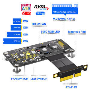 M.2 nvme pcy4x एडेप्टर 2230-2280 मिमी एसएसडी कनवर्टर के लिए rgb नेतृत्व और शीतलन प्रशंसक के साथ डेस्कटॉप भंडारण विस्तार/परीक्षण - Product Image 2