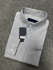 RL2025 メンズ ビジネスカジュアル コットンツイル チェックシャツ 長袖 春スタイル 小さな色合い 100% コットン シングル 抗ピリング - Product Image 4