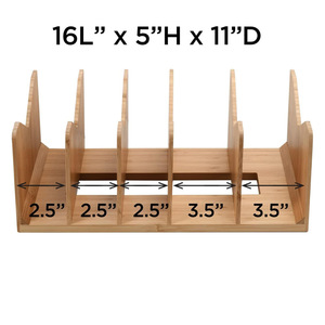 Organizador de pantalones de bambú de 5 niveles, rectangular, ahorrador de espacio, para guardar ropa en el armario. - Product Image 2