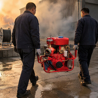 Pompe à incendie à essence 5 CV, sortie 2 pouces, 12 m³/h, hauteur de refoulement 50 m, conception à jet haute pression pour la lutte contre les incendies et l'approvisionnement en eau, garantie disponible