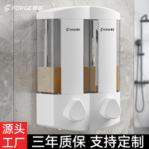 Fengjie Wall Mounted Double Soap Dispenser Abs Material Hand Press Refillable For Bathroom Hotel Use - Product Image 4