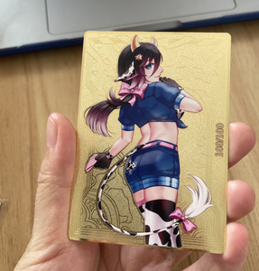 การ์ดสะสมเกมอะนิเมะแบบโลหะผสมสีทองลายการ์ตูนอนิเมะแบบกำหนดเอง - Product Image 2
